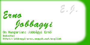 erno jobbagyi business card